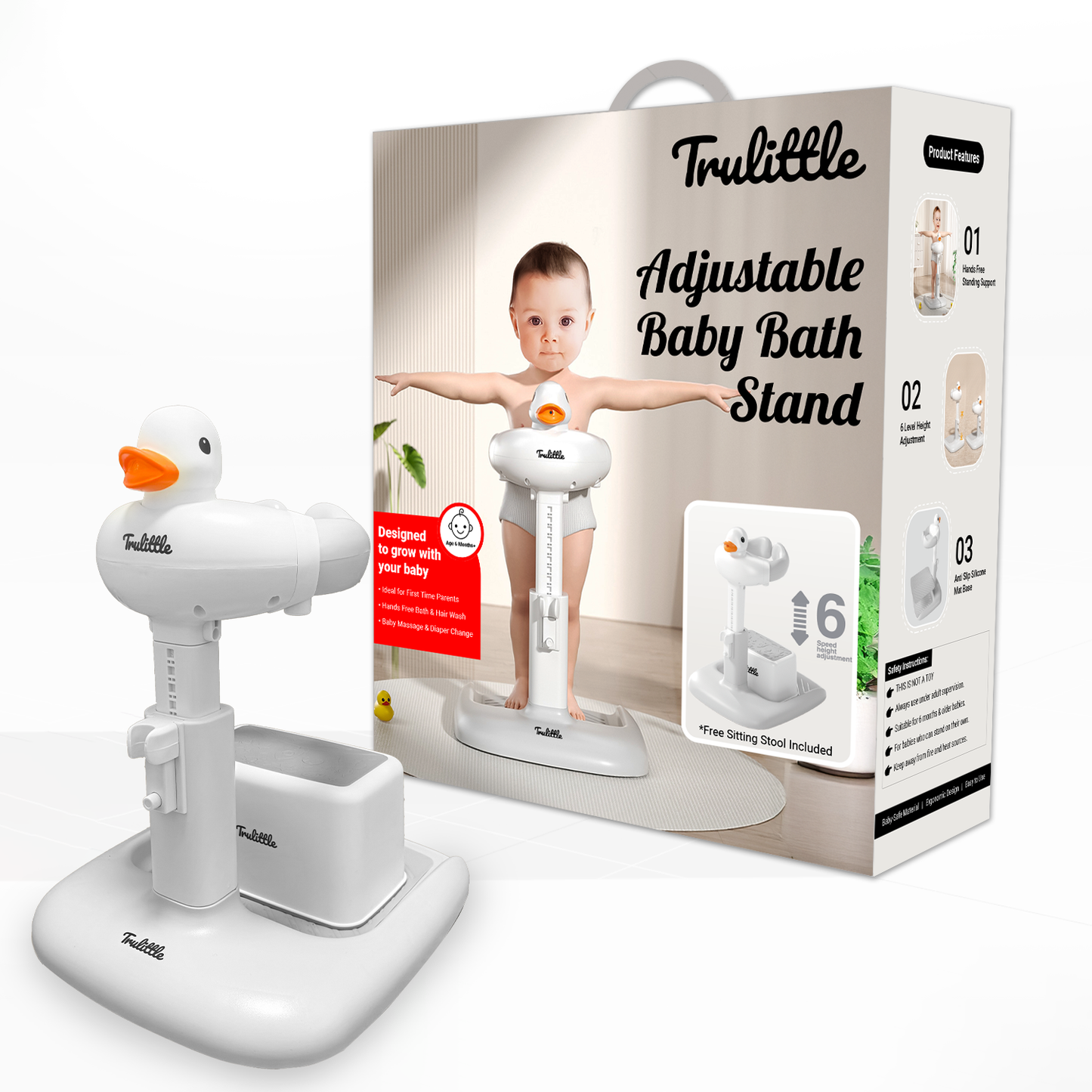 Trulittle™ Adjustable Baby Bath Stand