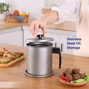 Enjoy Easy  Cooking Oil Straining, For Beautiful Kitchen Utensil & Healthy You.